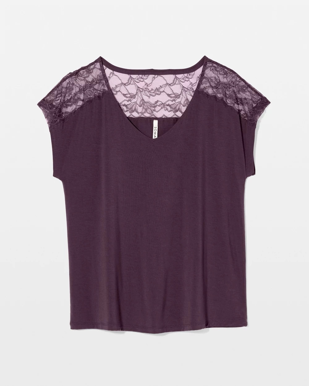 PLUM PERFECT - Short Sleeve Lace Pajama Tee