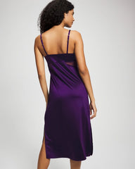 MAJESTIC PURPLE - Lace Midi Nightgown