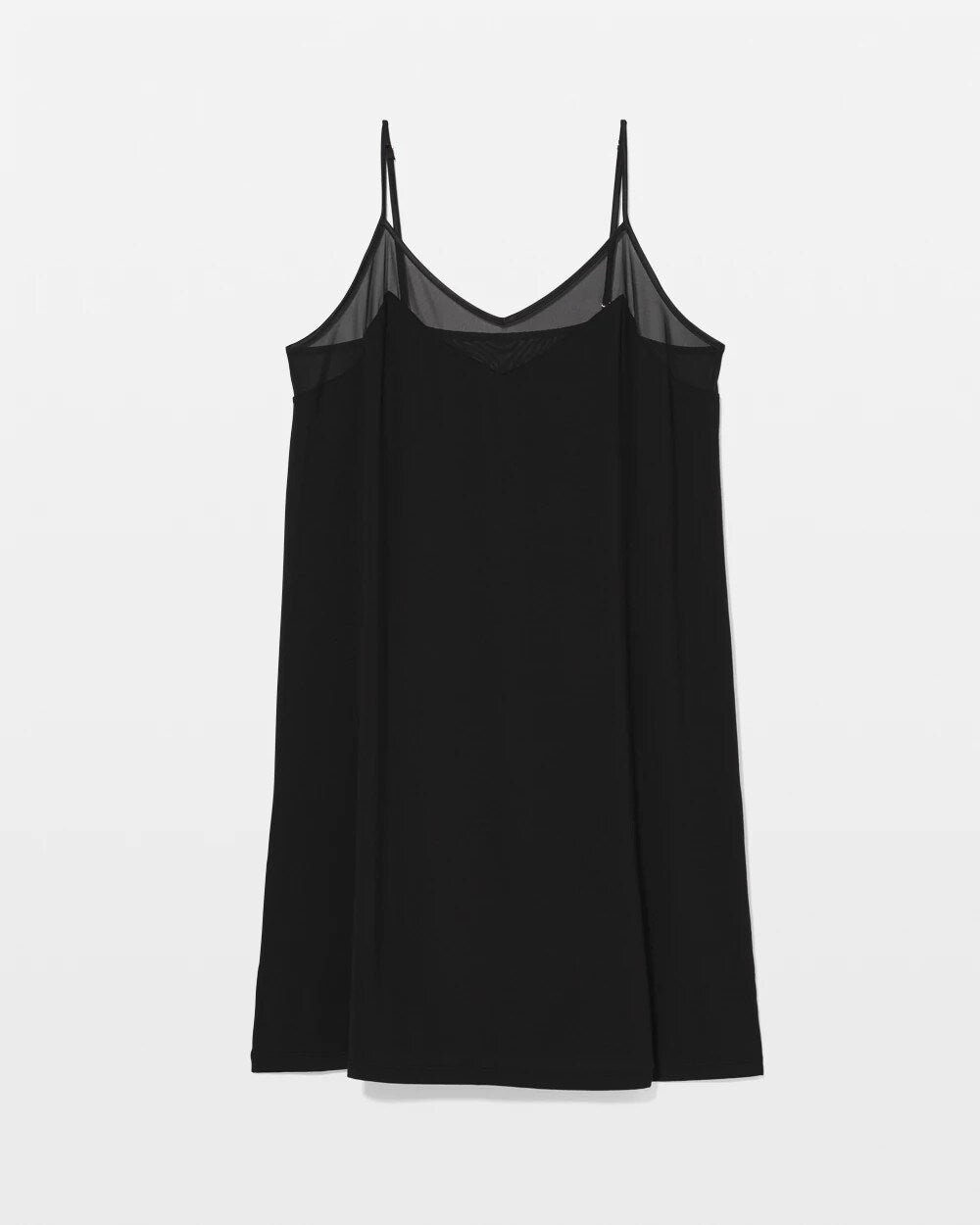 BLACK - Mesh Trim Chemise