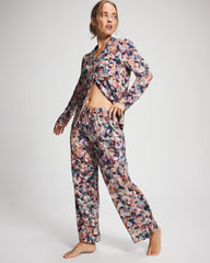 PETAL MOSAIC PETROL - Ankle Pajama Pants