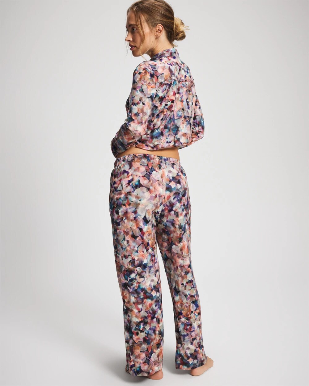 PETAL MOSAIC PETROL - Ankle Pajama Pants