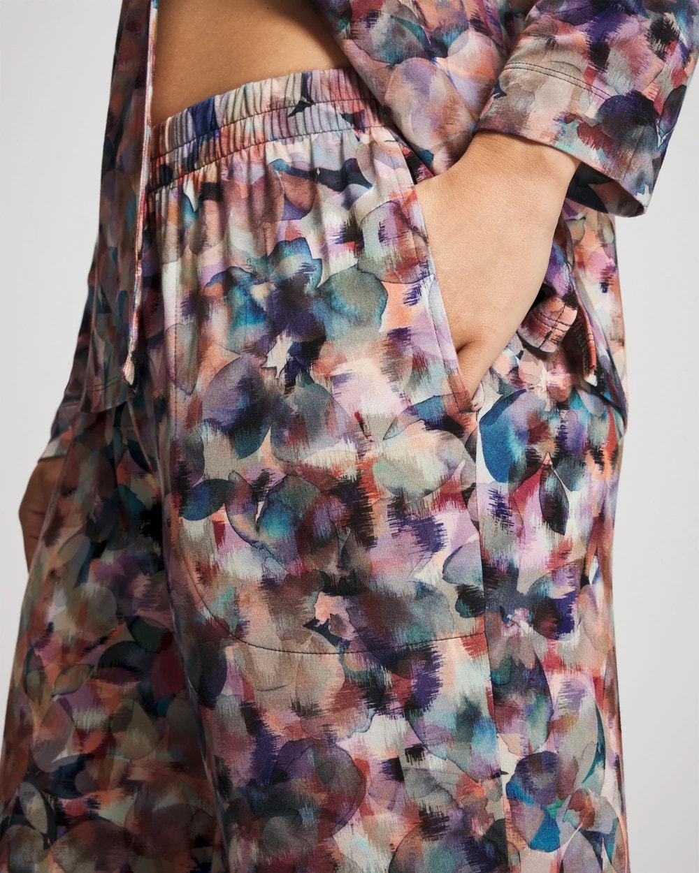 PETAL MOSAIC PETROL - Ankle Pajama Pants