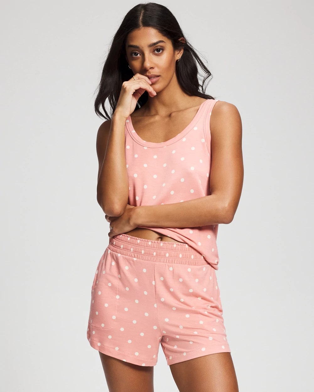 DREAMY DOT MID BLUSH PINK - Pajama Shorts