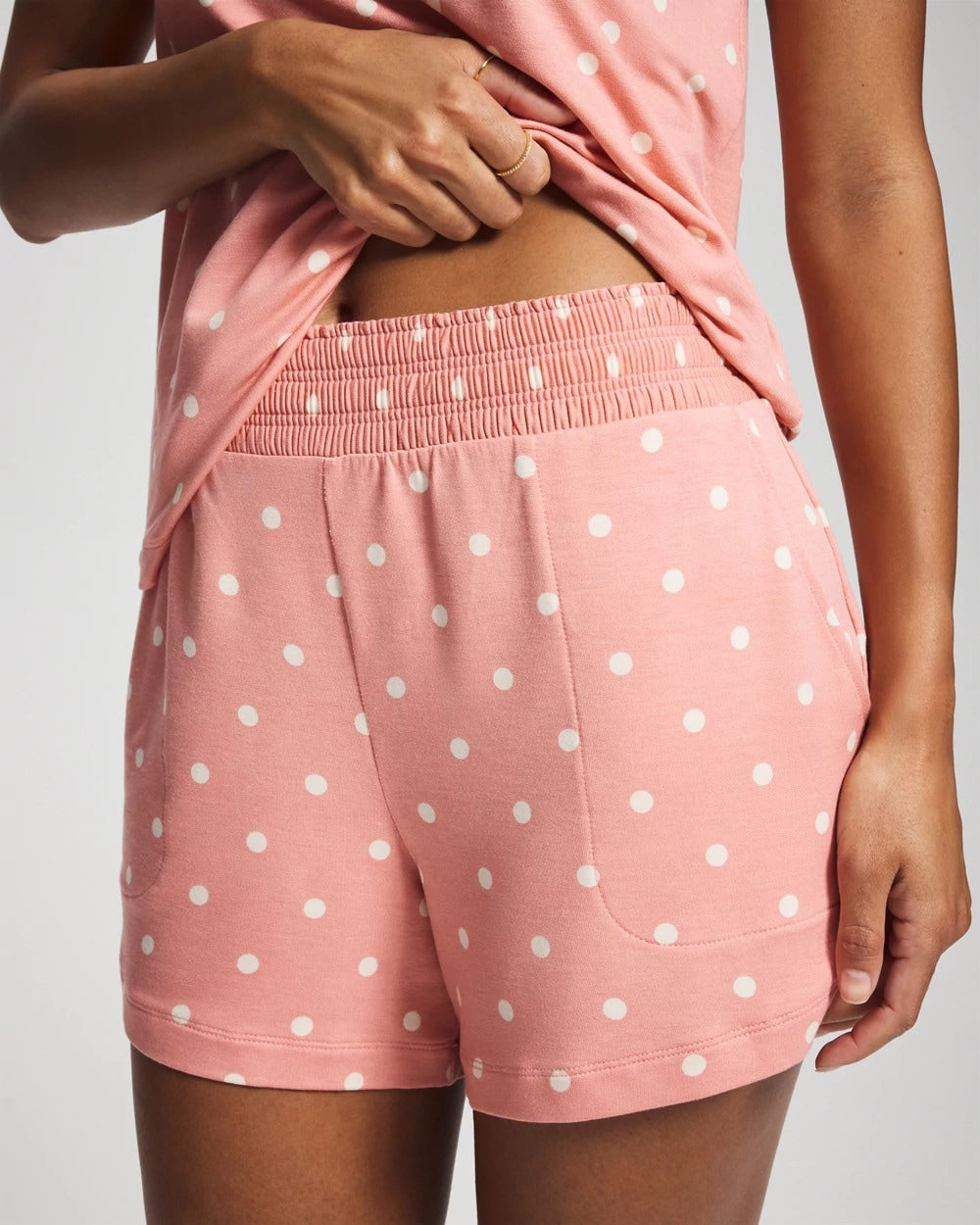 DREAMY DOT MID BLUSH PINK - Pajama Shorts