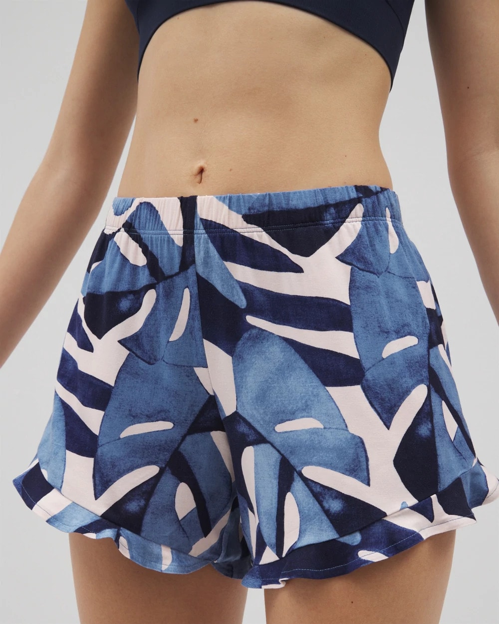 TROPICAL BREEZE SKY - Ruffle Pajama Shorts