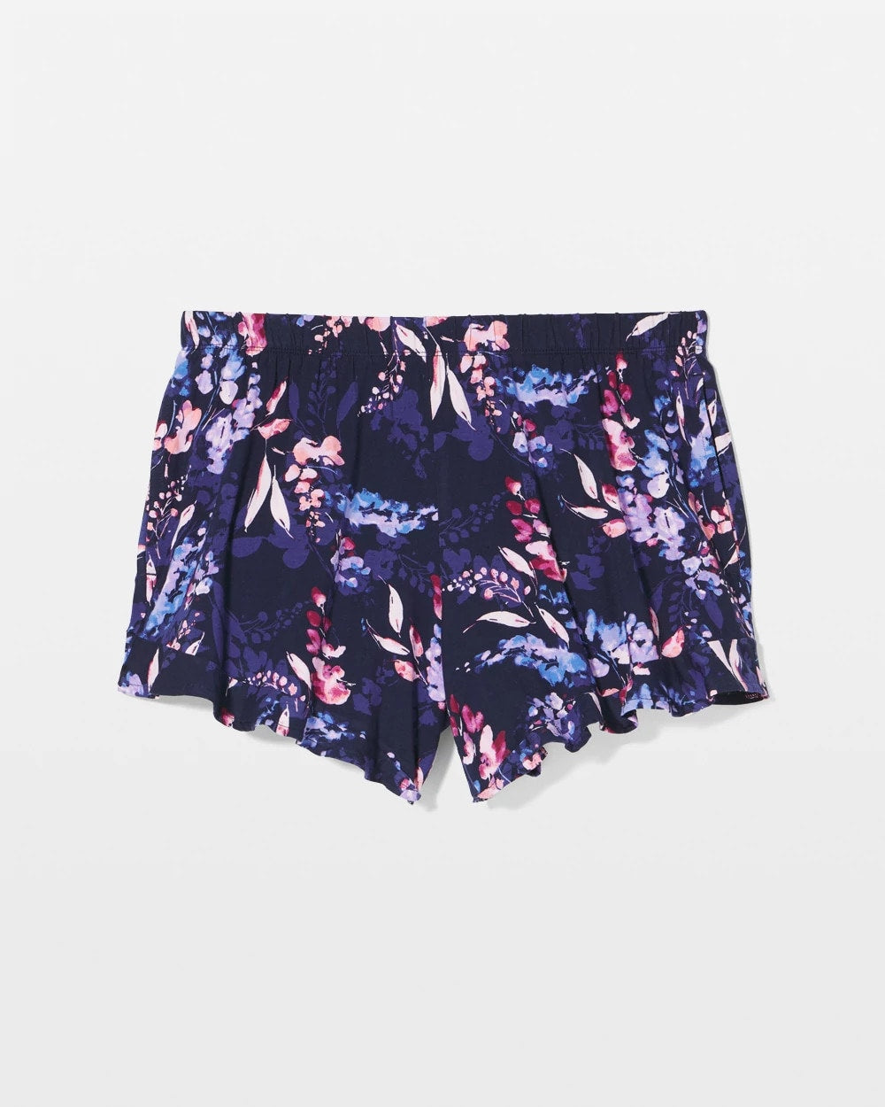 BLOOM BRIGHTLY NAVY - Ruffle Pajama Shorts