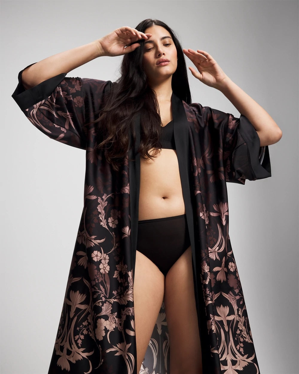 SAVANNA DAMASK BDR - Long Robe