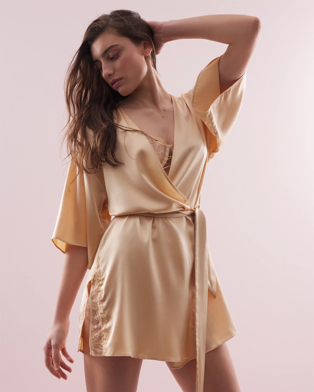 MAPLE SUGAR - Silk Short Robe