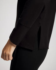 BLACK - Ultra Soft Fleece Dolman Top