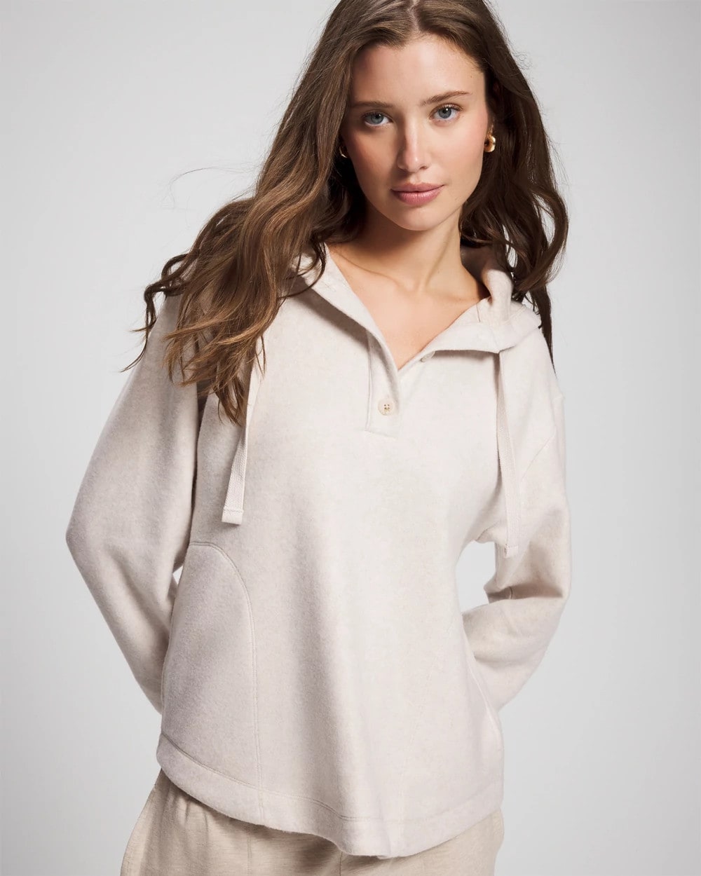 HEATHER SHELL - Cloud Fleece Oversized Hooded Sweater