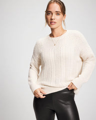 PARCHMENT - Mix Stitch Crew Neck Sweater
