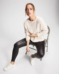 PARCHMENT - Mix Stitch Crew Neck Sweater