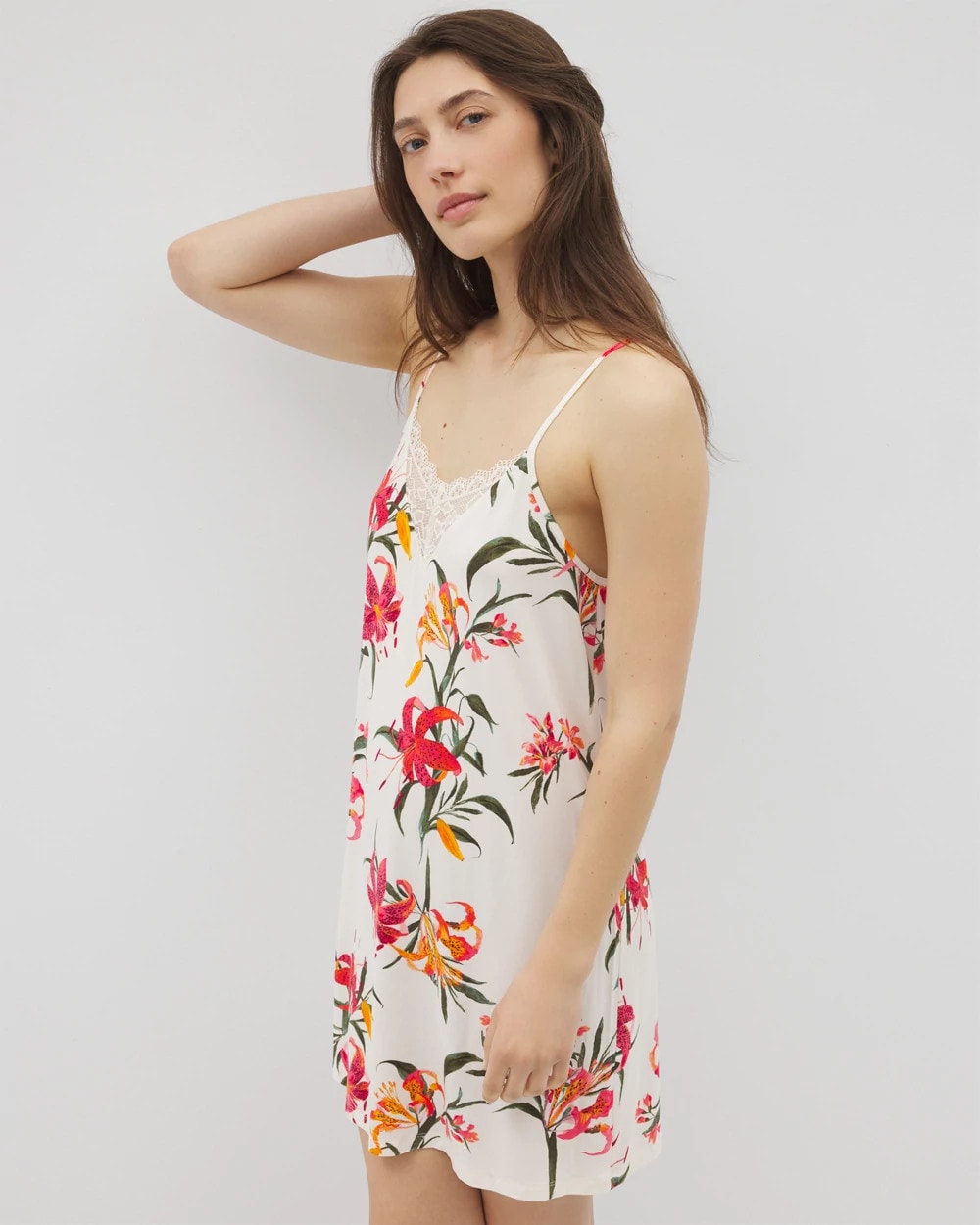 LE TIGRE FLORA CHAMPAGNE - Lace Trim Chemise