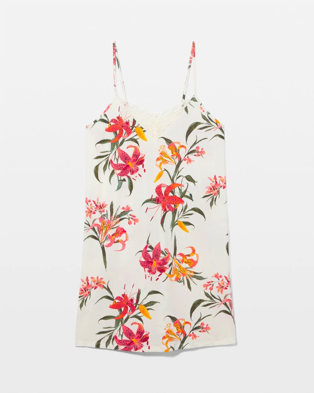 LE TIGRE FLORA CHAMPAGNE - Lace Trim Chemise