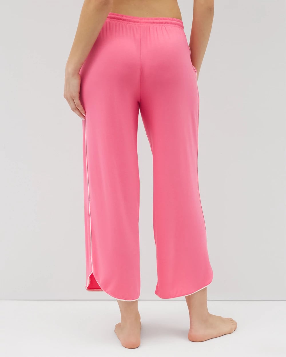 CAMELLIA ROSE - Solid Piped Crop Pajama Pant