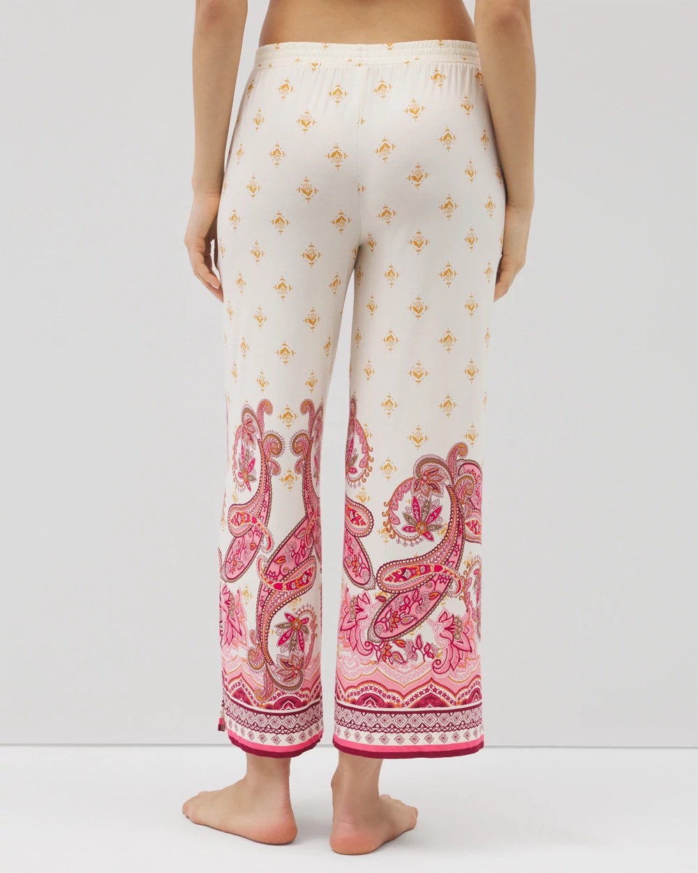 KASHMIR PAISLEY PLCD CH - Cropped Pajama Pants