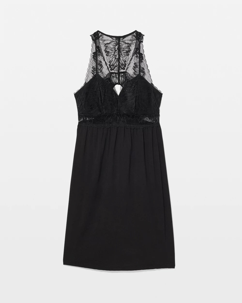 BLACK - Soft Support Lace Chemise