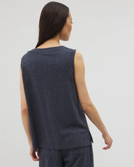 HEATHER ECLIPSE - Rib Knit Sleeveless Top
