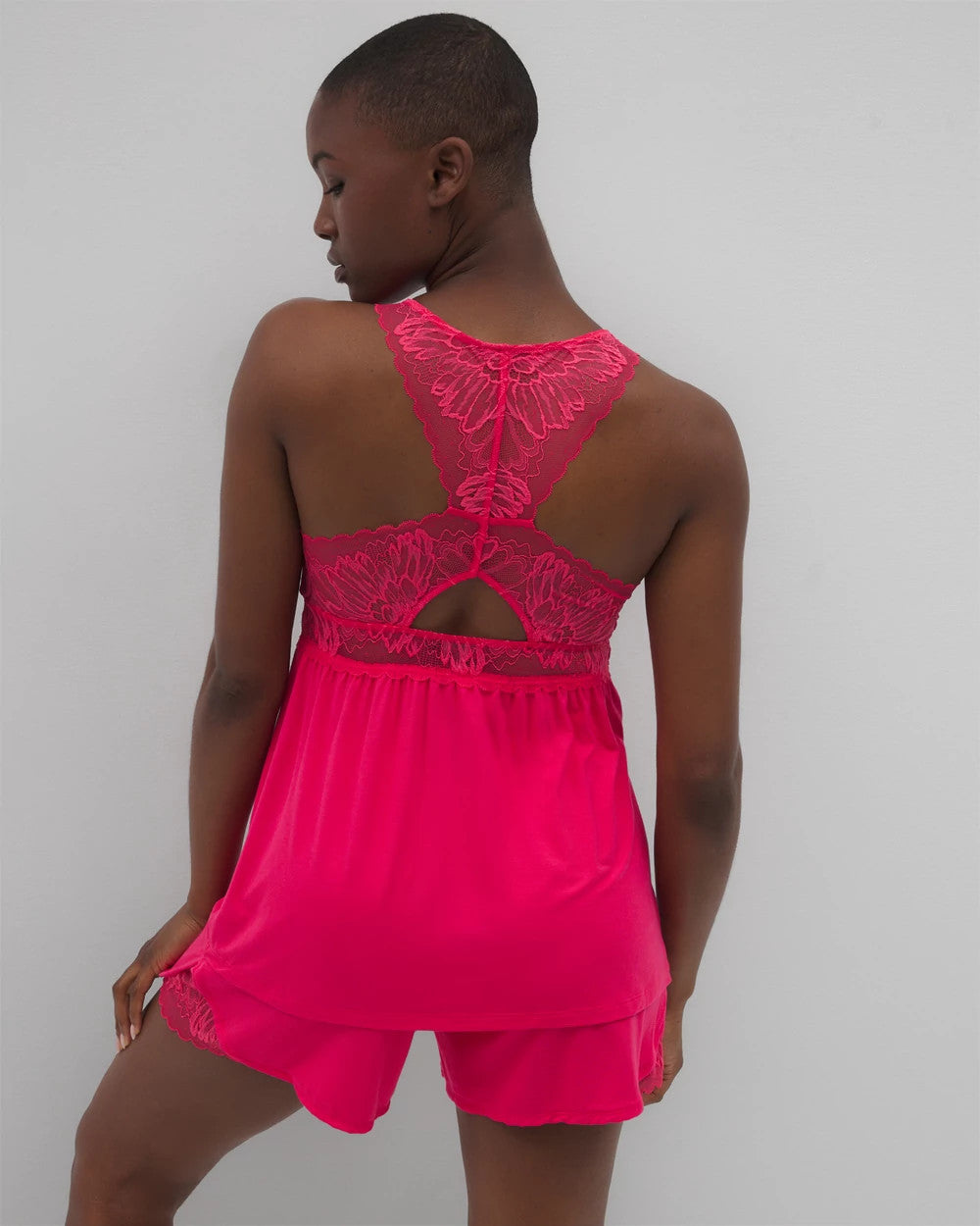 PERFECT PINK - Soft Support Lace Pajama Cami