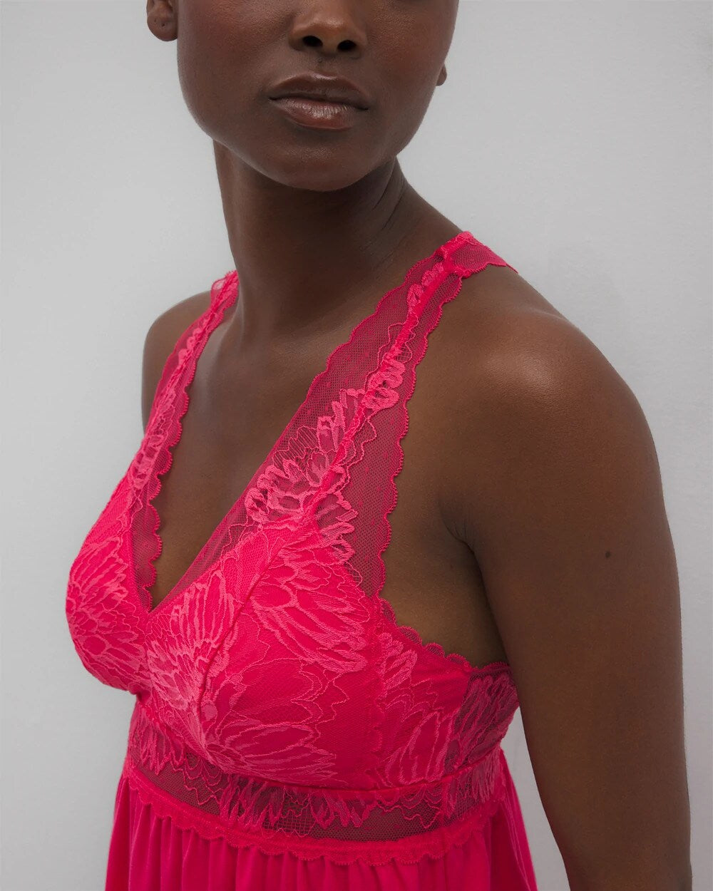 PERFECT PINK - Soft Support Lace Pajama Cami