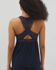 NIGHTFALL NAVY - Soft Support Lace Pajama Cami