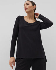BLACK - Long-Sleeve Top