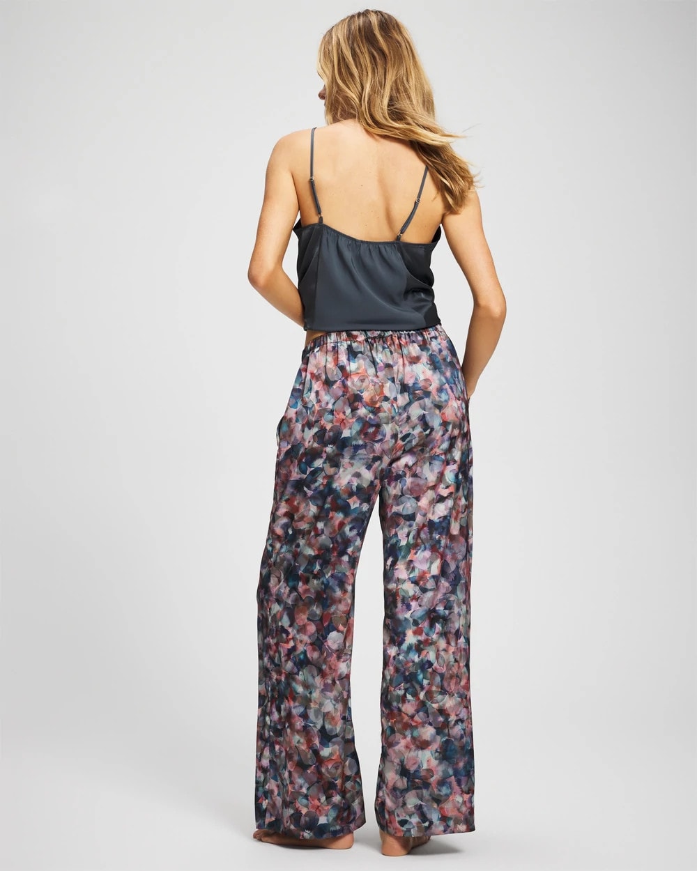 PETAL MOSAIC PETROL - Piped Pajama Pant