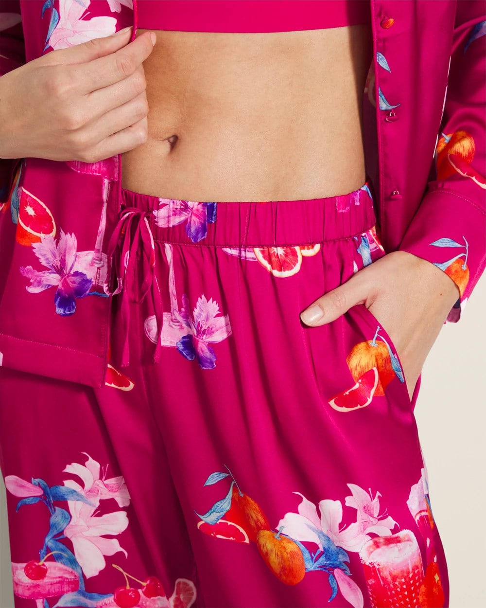 ORANGE YOU GLAD PINK COSM - Piped Pajama Pant