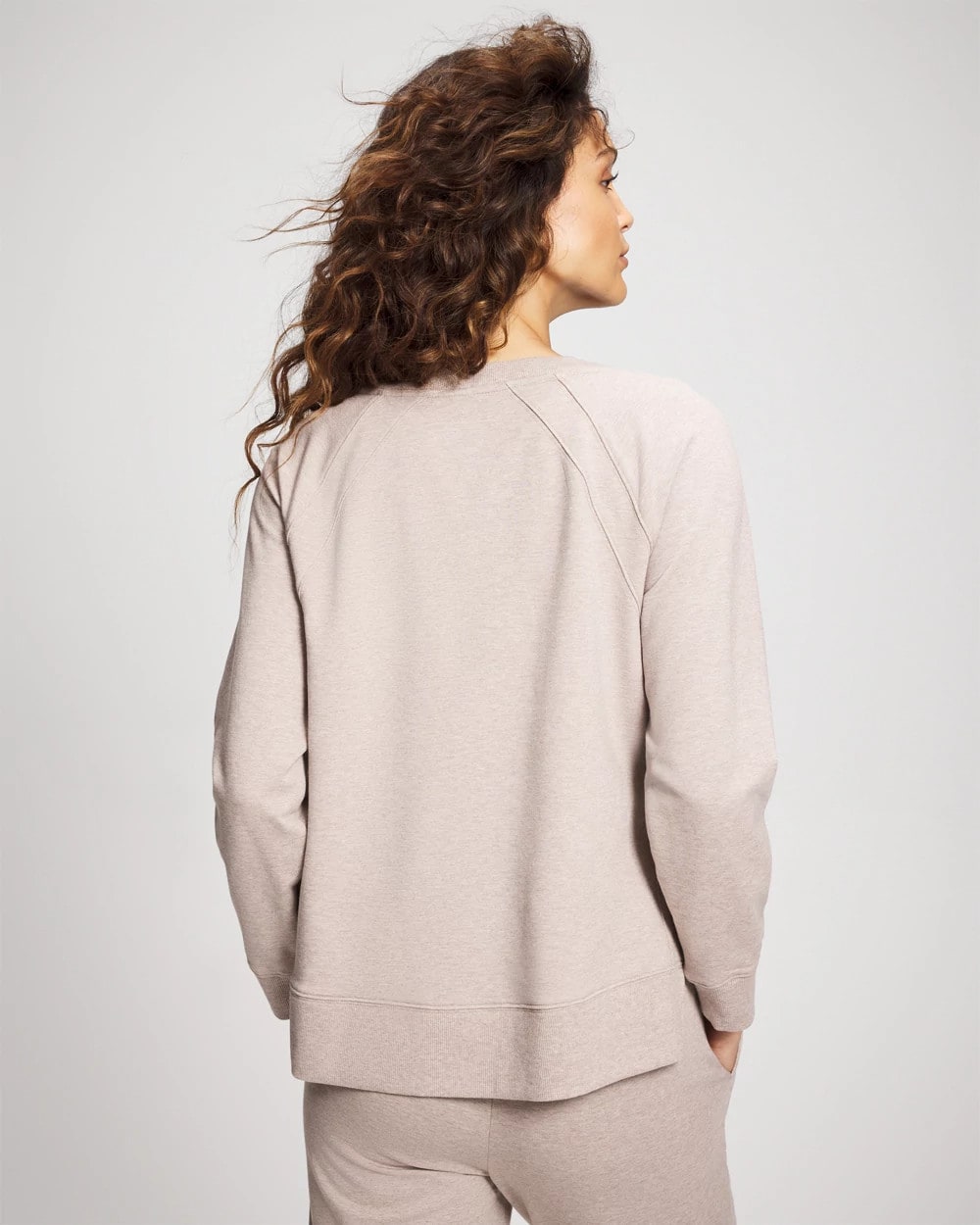 HEATHER MINK - Essential Terry Crewneck Sweatshirt
