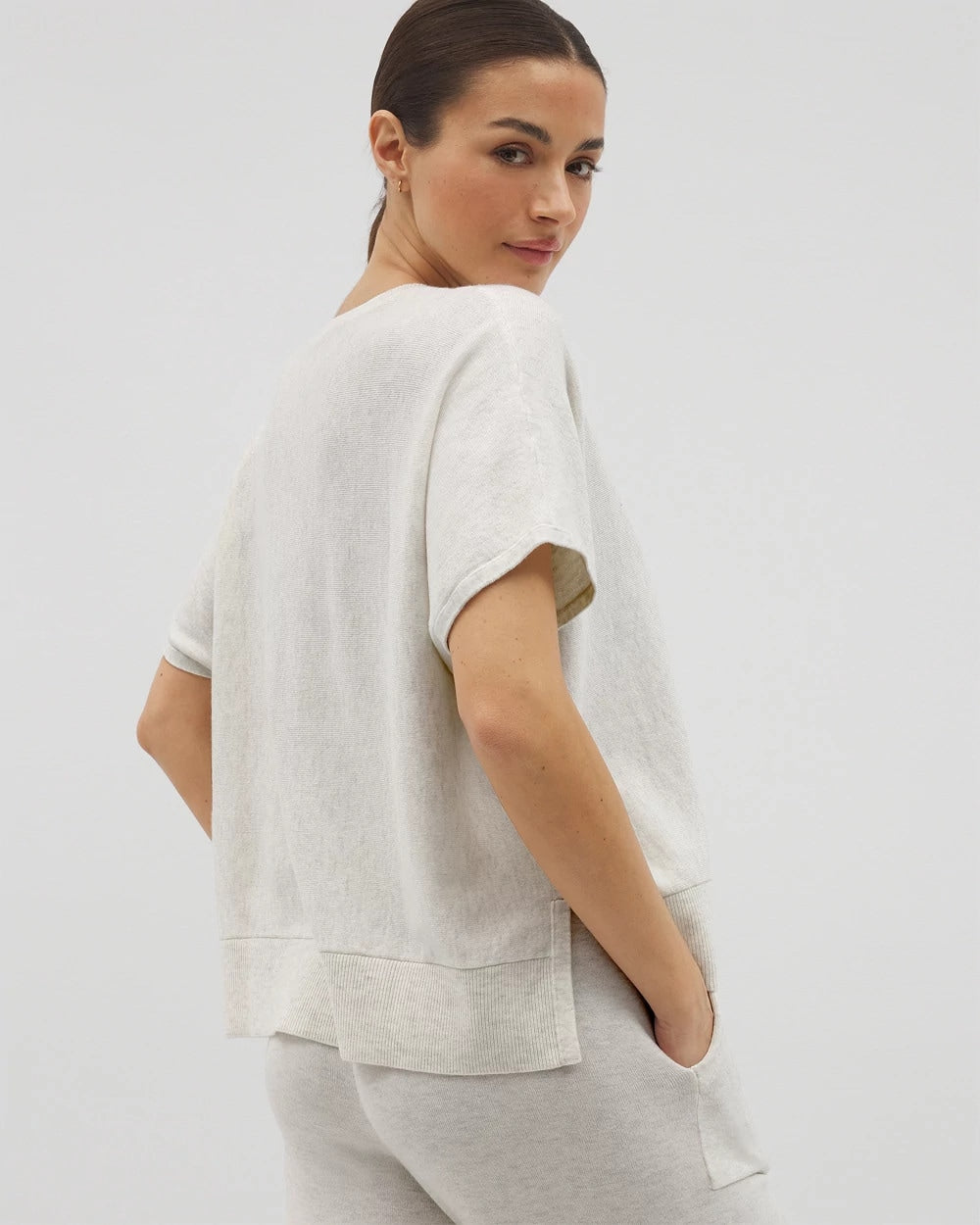 HEATHER CRYSTAL - Dolman Sweater Top