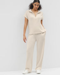 PARCHMENT - Quarter Zip Top
