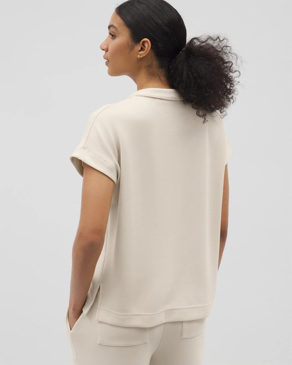 PARCHMENT - Quarter Zip Top