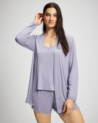 LAVENDER CLOUD - Pointelle Pajama Cardi