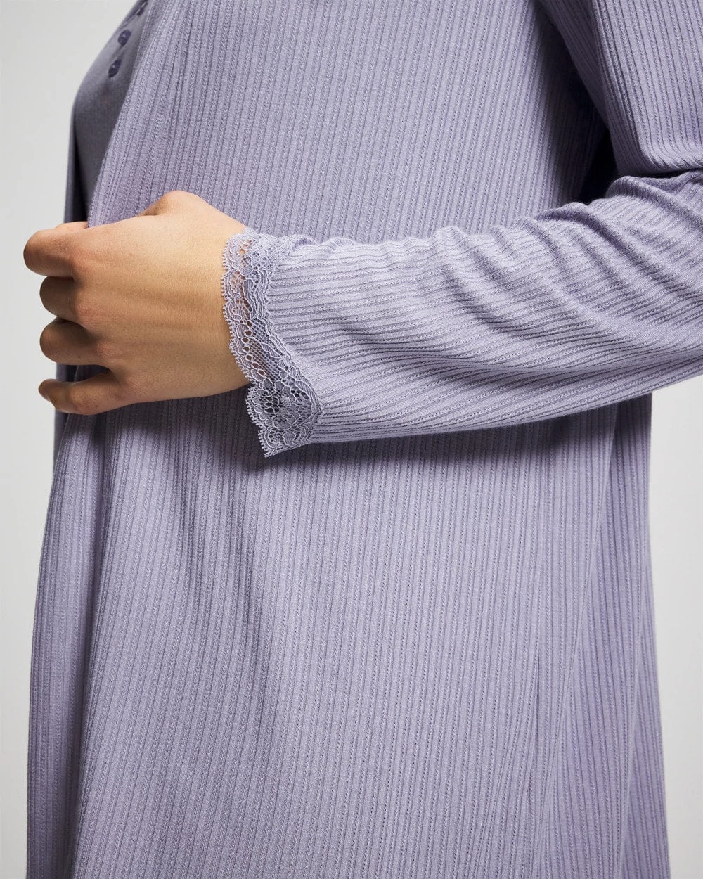 LAVENDER CLOUD - Pointelle Pajama Cardi