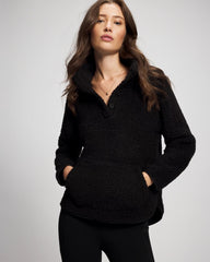 BLACK - Sherpa Pullover