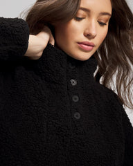 BLACK - Sherpa Pullover
