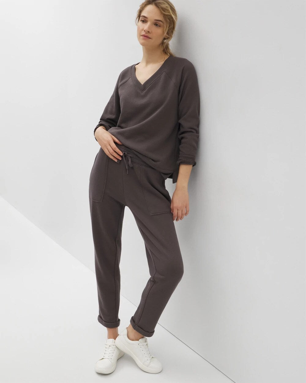 GALAXY GRAY - V-Neck Sweatshirt