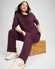 MERLOT - Ultrasoft Fleece Straight Leg Pant