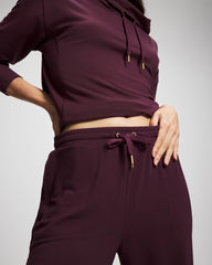 MERLOT - Ultrasoft Fleece Straight Leg Pant