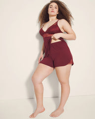 VERMILLION - Lace Trim Pajama Shorts