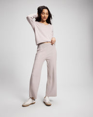 GRAY GLASS - Premier Knit Rib Straight Leg Pant
