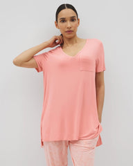 PALOMA GLOW - Short Sleeve Pajama Tunic Tee