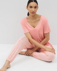 PALOMA GLOW - Short Sleeve Pajama Tunic Tee
