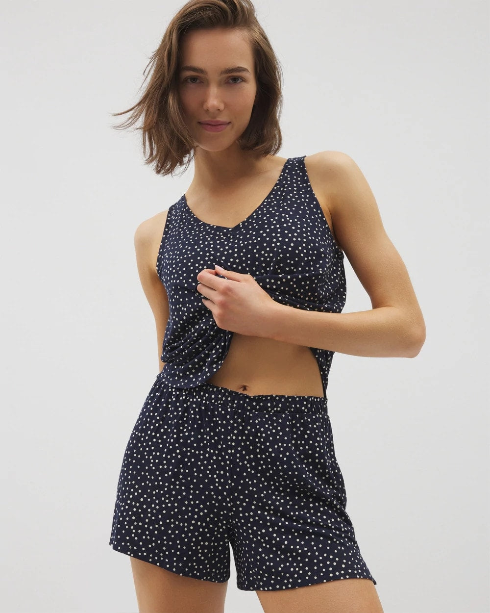 DOT OBSESSED NAVY - Pajama Shorts