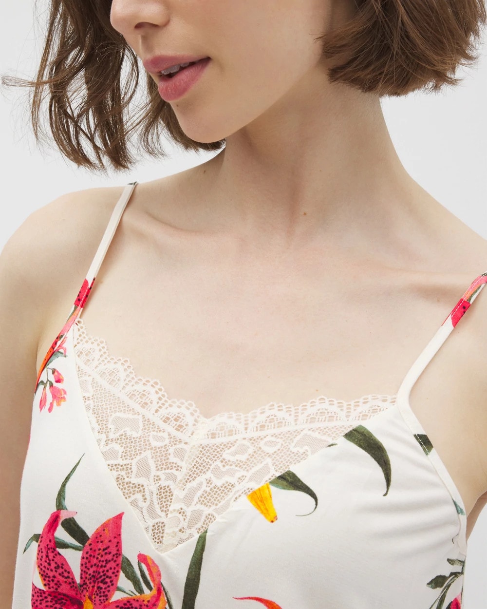 LE TIGRE FLORA CHAMPAGNE - Lace Trim Pajama Cami