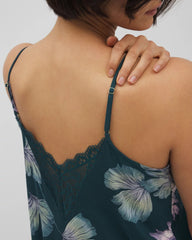 HAVEN BOTANICAL DARK SEA - Lace Trim Pajama Cami