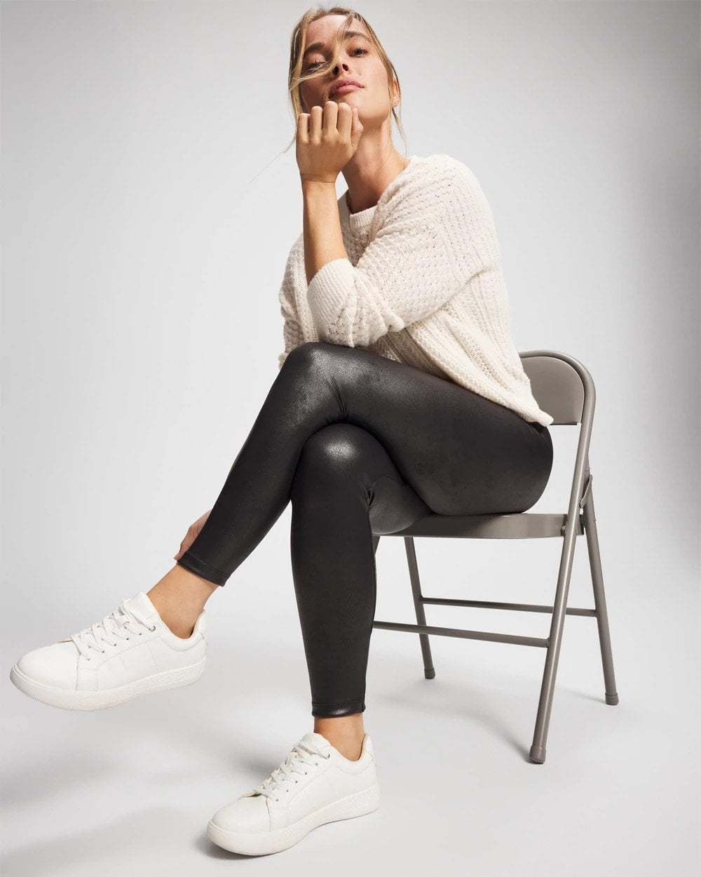 BLACK - High Waist Faux Leather Legging