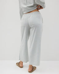 BLUE HEAVEN STRIPE - Beach Cotton Crop Pant