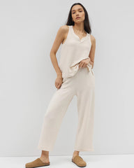 PARCHMENT - Crinkle Knit Wide Leg Pant