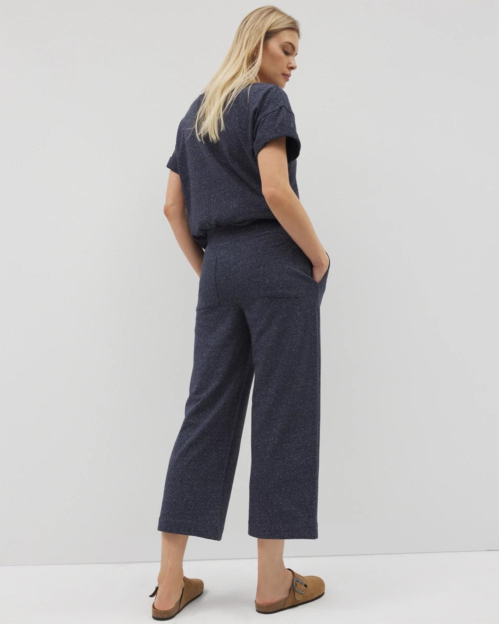 HEATHER ECLIPSE - Wide Leg Crop Pant